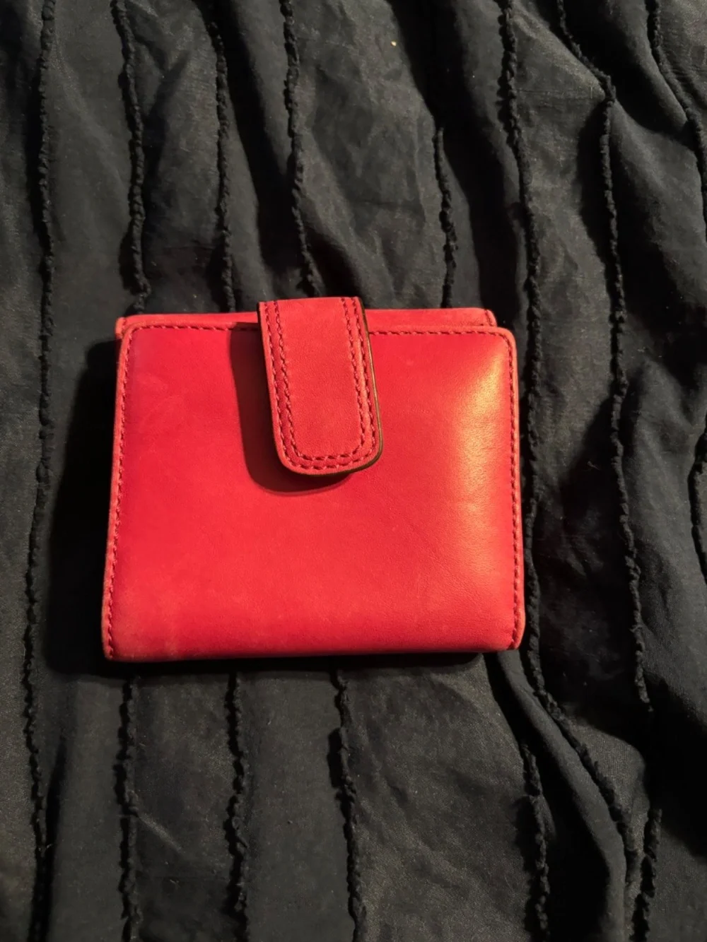 Coach Pink Pleated Leather Bi-fold Wallet